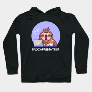 Procaffeinating | Procrastinator Coffee Pun Hoodie